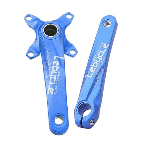 크랭크셋 크랭크 암 내로우 와이드 라운드 체인링 MTB 자전거, 170x104mm, 알류미늄, 파란색