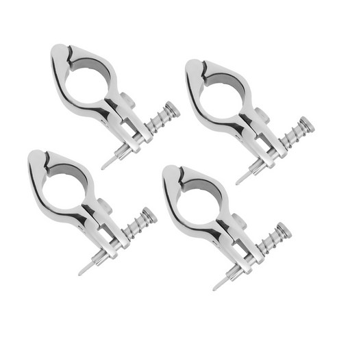 4pcs 보트 커버/캐노피 피팅 316 스테인레스 스틸 22mm/ 7/8 인치 튜브 클램프, 실버