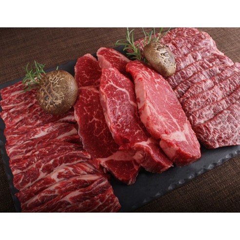 [가가한우] 1++모둠 소고기 구이 설 선물 세트 1200g (7인분), 특수부위 포함, 설날 명절용 함량 600g 추가한우모듬세트600g 한우선물