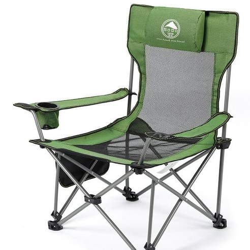 MOHEGIA 야외 가구 접이식 의자 안락 의자 낚시 의자 휴대용 캠핑 의자 야외 의자, 353 녹색 메쉬