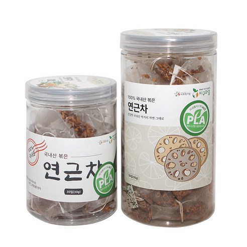 지구마을 옥수수전분 생분해필터 PLA 국내산 삼각티백 전통차 연근차