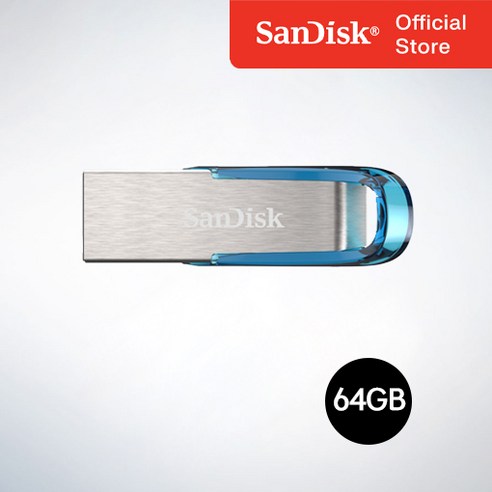 샌디스크 USB 메모리 Ultra Flair 울트라 플레어 USB 3.0 CZ73 128GB 트로피칼 블루, 트로피칼블루, 128기가 듀얼usb Best Top5