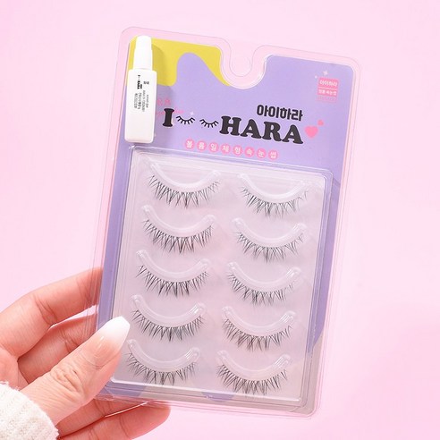 아이하라 속눈썹연장 연장글루 실크모 5쌍 셀프속눈썹 블랙 아이래쉬, 1개