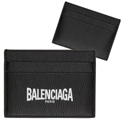 (지니엘리스 평촌) 발렌시아가 그레인 레더 카드 지갑 블랙 화이트 594309 2UQT3 1090