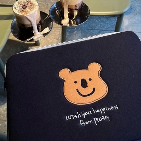 연이랜드 스마일곰돌이 태블릿파우치 노트북가방