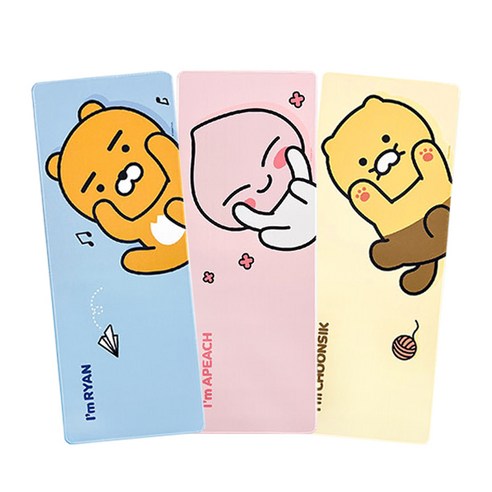 카카오프렌즈 데스크 키보드 마우스 장패드 발라당+카카오 무소음 무선 마우스는 매력적인 디자인과 우수한 기능을 갖춘 키보드와 마우스 패키지입니다.