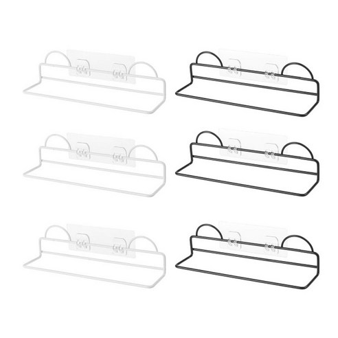 벽걸이 욕실화 건조 실내화 정리걸이 1단, 블랙, 3개