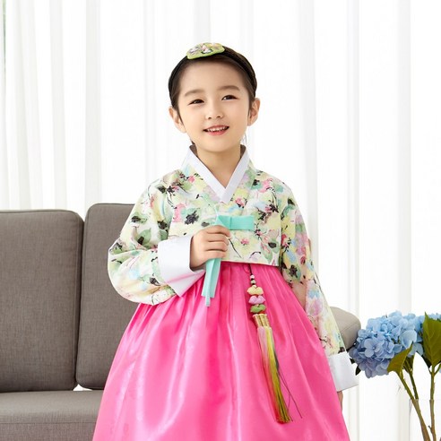 한예빔 HB6002 풀꽃초롱 여아한복 아동한복, HB6002-풀꽃초롱-1호, 1개