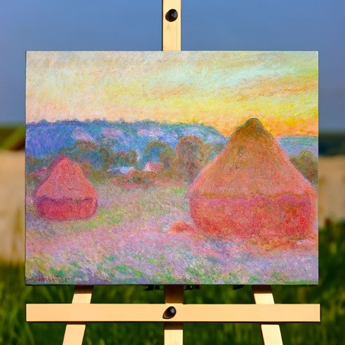 Solvregn DIY 명화그리기 모네 그리기 40cm X 50cm, 건초더미 - 모네, 1개