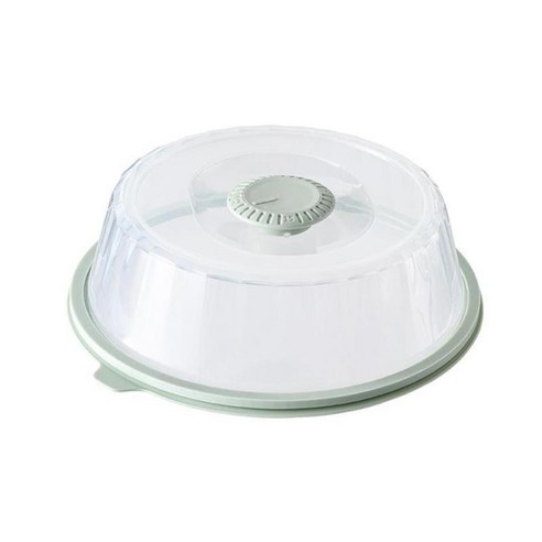 진공 밀폐 식품 보존 실러 커버 과일 야채 그릇 플래터 뚜껑 전자 레인지 쌓을 수있는 BPA 무료, PP 실리콘, 녹색