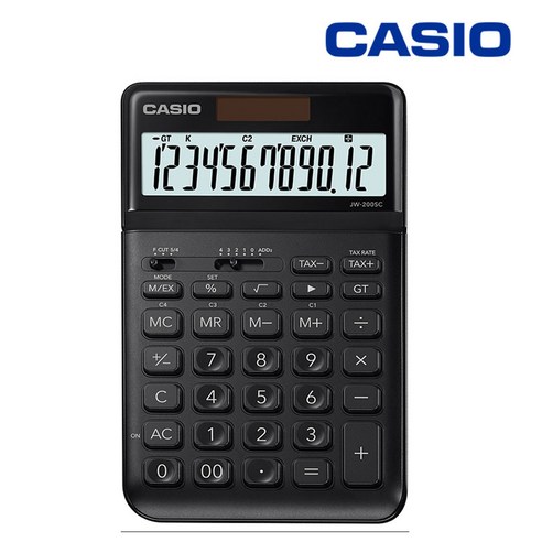 카시오 JW-200SC 블랙 일반계산기 사무용 탁상용 전자계산기 재경관리사 카시오 JW-200SC 블랙 일반계산기 사무용 탁상용 전자계산기 재경관리사