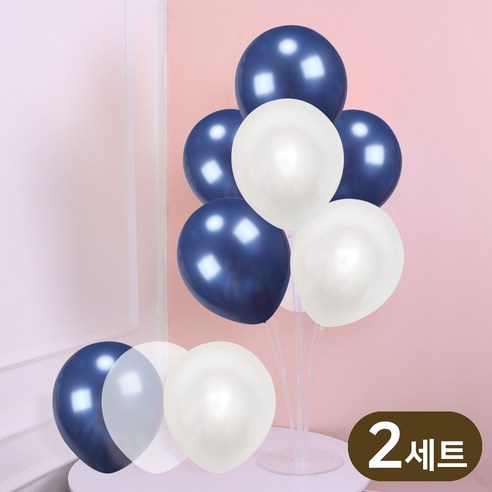 에스엠파티 풍선 스탠드 세트, 2세트, 블루베리