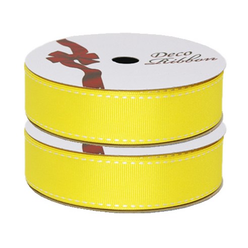 금비 골직스티치 리본(15mm*45m) 2P, #03 노랑 2P