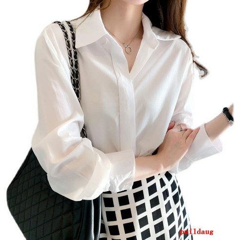 셔츠 여성의 봄 느슨한 조커 패션 복고풍 간단한 순수한 기질 셔츠