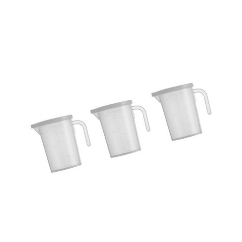 투명한 실험실 액체 스케일이 있는 3x 측정 컵 측정 컵 500 Ml, 500ml, 클리어, 설명