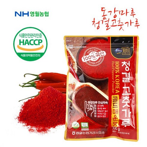 농협 동강마루 [영월농협]동강마루 청결 고춧가루300g(매운맛)/22년산, 1개, 300g