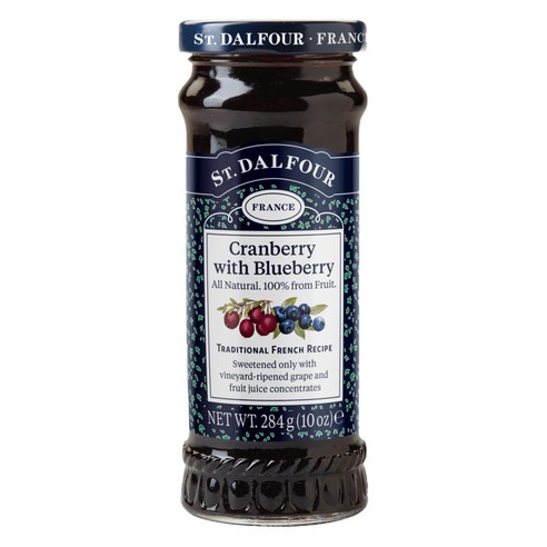 샹달프 과일잼, 284g, 1개, 크랜베리 + 블루베리(Cranberry + Blueberry)