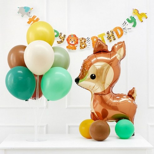 제이벌룬 풍선 스텐드 생일파티 세트, 아기사슴