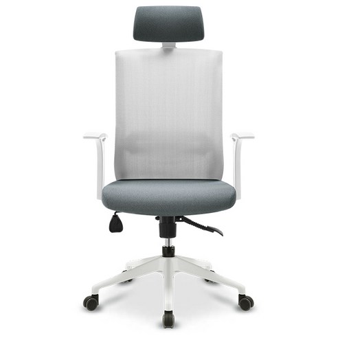 S-2 고급메쉬 화이트 티고팔 사무용 의자, 딥블루 컴퓨터의자메쉬체어하이브리드