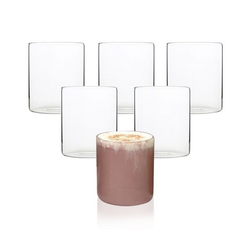 BESTAR 홈카페 투명 내열유리컵, 300ml 6개×1세트, 6개