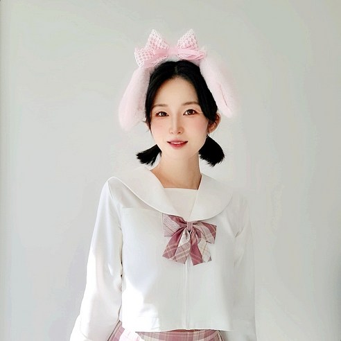 아이엠파티 동물 머리띠 놀이동산 놀이공원 인형 생일 파티 연말 운동회 단체 졸사, 긴개 핑크