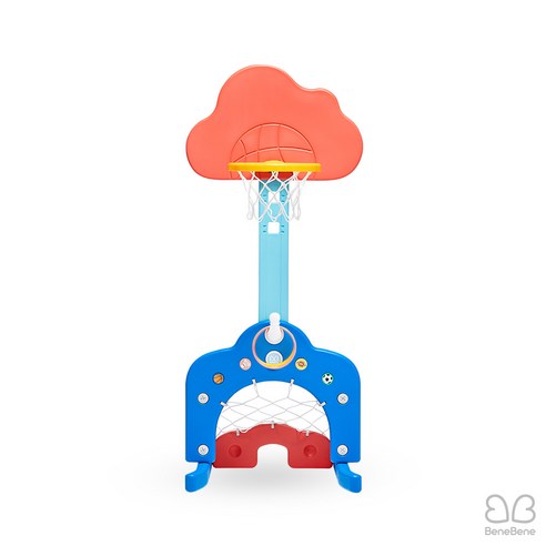 베네베네 클라우드 멀티플 3in1 유아 아기 농구대, 3in1 레드 블루, 1개