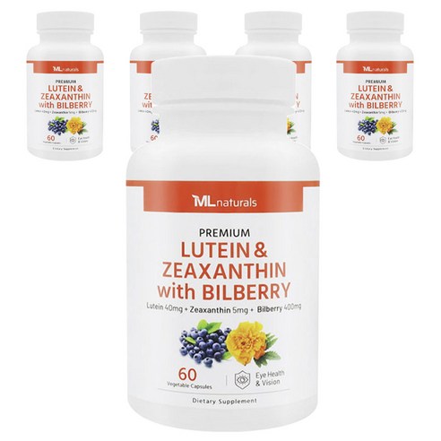 마이라이프내추럴스 프리미엄 루테인 40mg & 제아잔틴 5mg + 빌베리 400mg 베지터블 캡슐, 5개, 60정