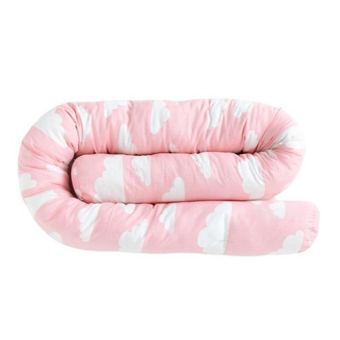 목화 뱀은 침대와 침대를 위한 긴 베개 방석을 형성했습니다, 핑크 구름, 코튼
