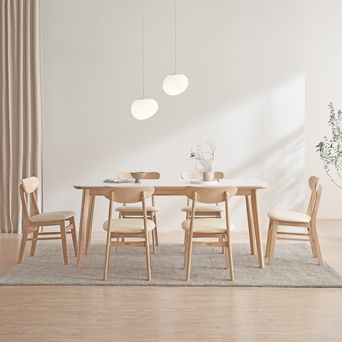 우아함과 내구성의 완벽한 조화: 핀란디아 데니스 포세린 세라믹 식탁세트