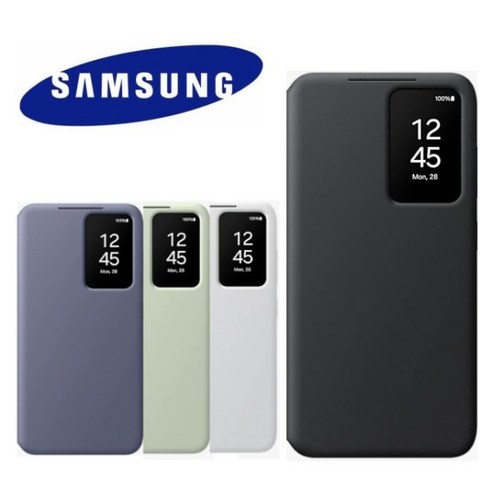 삼성 정품 갤럭시 S24 S24플러스 S24울트라 스마트뷰 웰렛 케이스, 블랙
