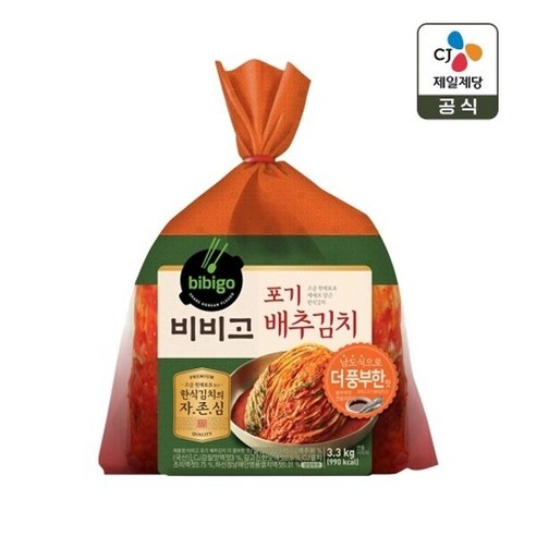 비비고 포기배추김치 더 풍부한 맛 3.3kg x1개