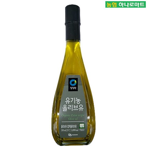 [하나로마트] 청정원 유기농 참빛 고운 올리브유 350ML, 1개