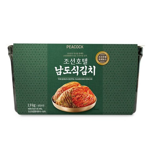 피코크 조선호텔 남도식 김치 1.9kg 배추, 3개