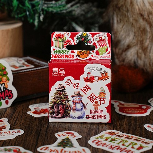 1,500원의 행복, 빈티지 크리스마스 스티커팩으로 특별한 다꾸 시작!