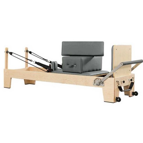 EIYA 홈리포머 집에서하는 스트레칭 요가 필라테스, 1개, 고무목재+흰색PU가죽