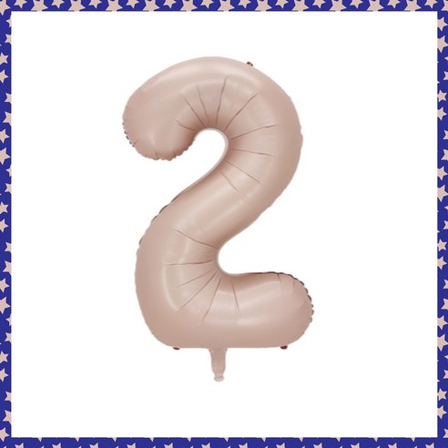 파티브로 32인치(=70cm) 파스텔 숫자풍선 생일 기념일 포토존 꾸미기, 숫자2, 1개, 베이비핑크