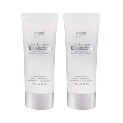 애터미 선크림(화이트)X2개, 60ml, 2개