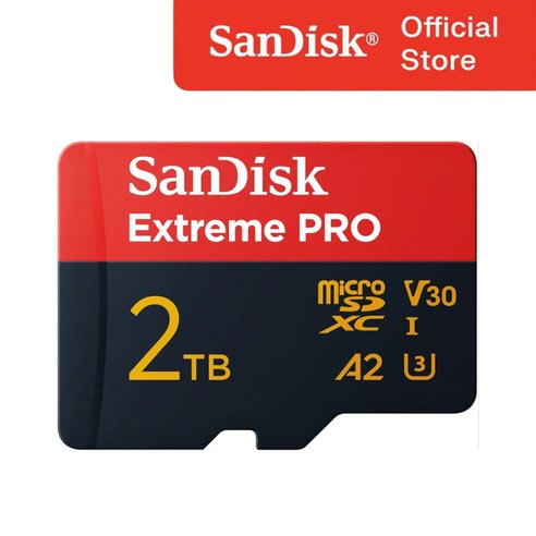 샌디스크 공식인증 정품 마이크로 SD 카드 익스트림 프로 SDSQXCD, 2TB, 1개