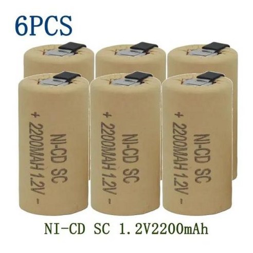 개 배터리 SubC 2200mA 12V 스크루 h2800mAh 드라이버 NiCd 220 드릴 전기 SC 배터리 충전식, 1) 2800mAh  2PCS