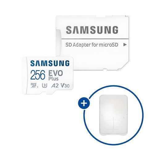 삼성전자 공식인증 정품 마이크로SD카드 EVO PLUS MB-MC256SA/KR + SD카드 케이스, 256GB, 1개