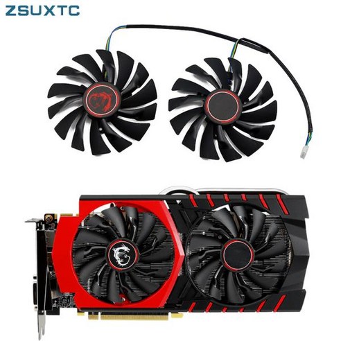 쿨링팬 쿨러 MSI GTX970 GeForce GTX 970 GAMING 듀얼 선풍기 트윈 냉각 그래픽 비디오 카드 PLD10010S12HH 6 핀 95mm