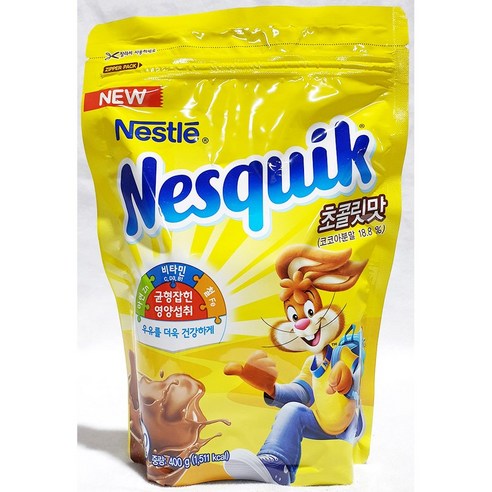 네슬레 네스퀵 초콜릿맛 400g 가정 식당 업소 식자재 식재료, 1개
