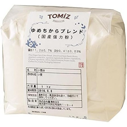 TOMIZ 일본직구 유메치카라 블렌드(요코야마 제분) / 1kg 토미자와 쇼텐 강력분, 사이즈, 1개