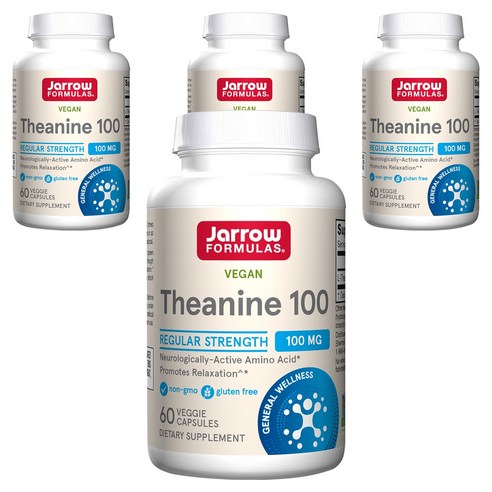 재로우 테아닌 100mg 베지 캡, 60정, 4개