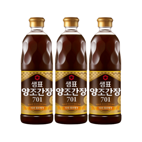 샘표 양조간장 701 860ml 3병 332629, 1개