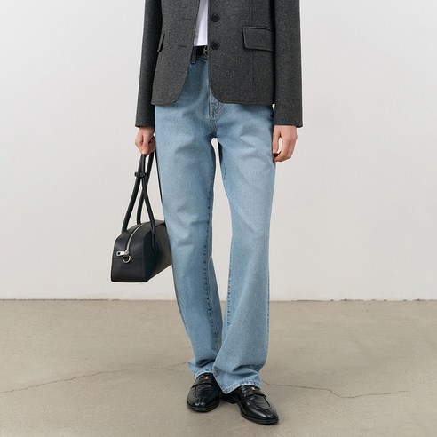 던스트 ESSENTIAL STRAIGHT FULL LENGTH JEANS LIGHT BLUE_UDPA4C217B1