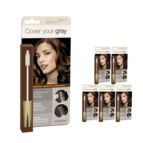 커버유어그레이 인스턴트 터치 업 헤어 마스카라 7g, Dark Brown, 6개