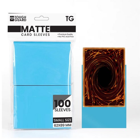 터프가드 TOUGH GUARD 유희왕 뱅가드 카드 TG프로텍터 62x89mm 1중 100매, 라이트블루, 1개