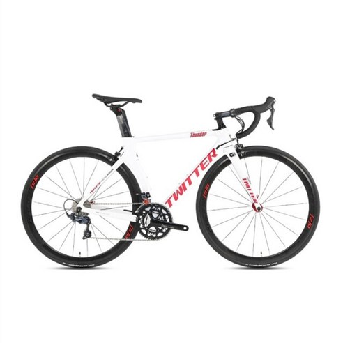 TWITTERbicycles Thunder SHIMANO bicicleta 듀얼 자전거, 50175-185cm, 화이트레드, 1개