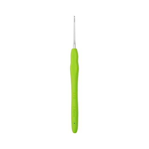 울클럽 사라 실리콘 손잡이 코바늘 1개, 사라사라 모사용 코바늘 2호 2.0mm